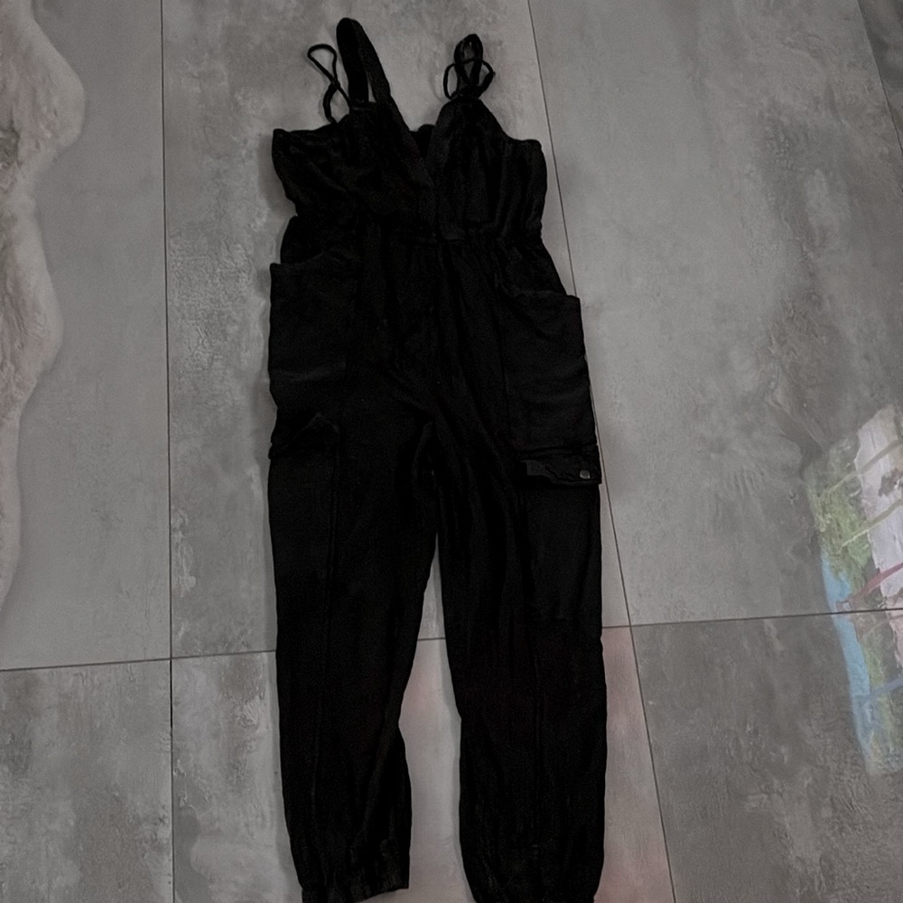 Cotton Black Jumpsuit